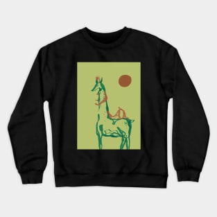 Long Dear And Sun Painting Crewneck Sweatshirt